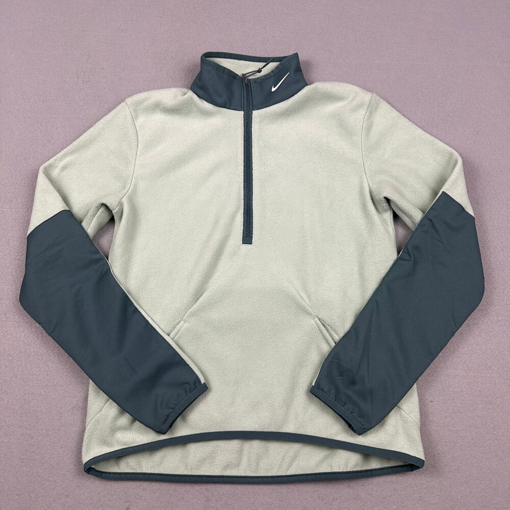 Nike Jacket Women Extra Small Mint Green Therma-Fit Fleece 1/4 Zip XS
